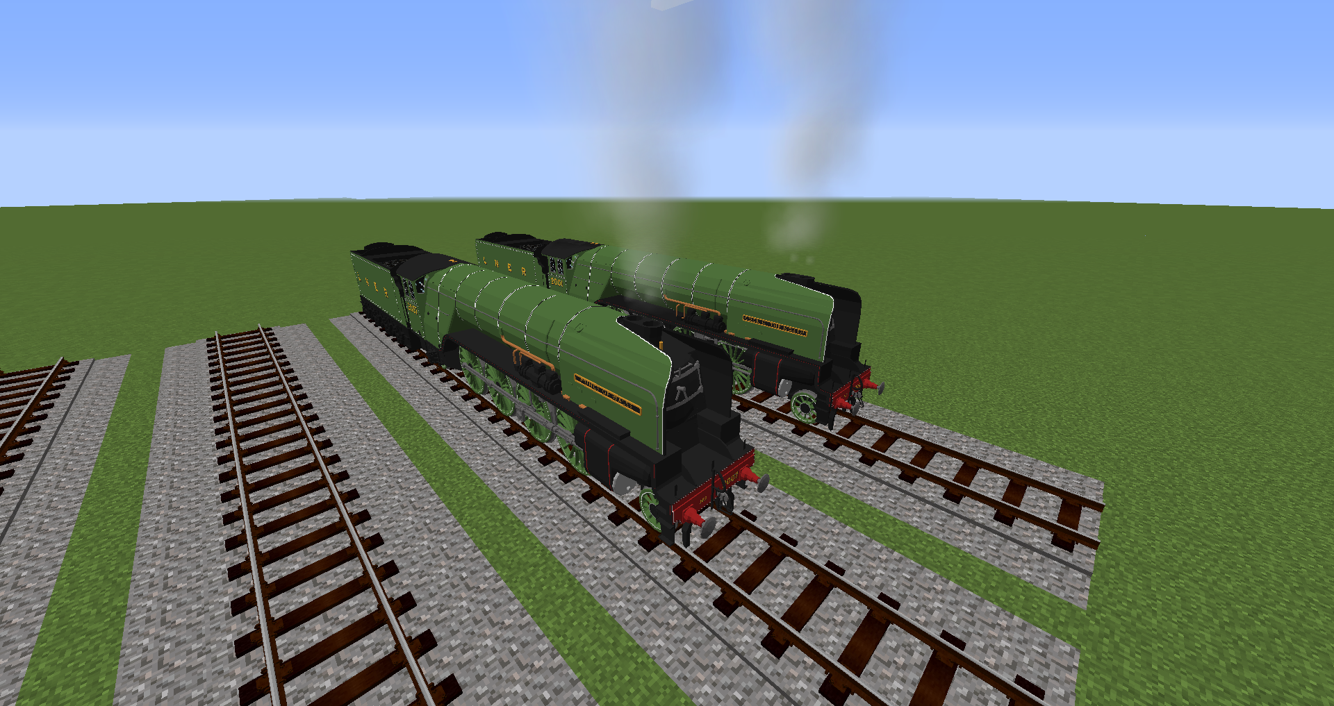 Minecraft create steam and rails фото 109