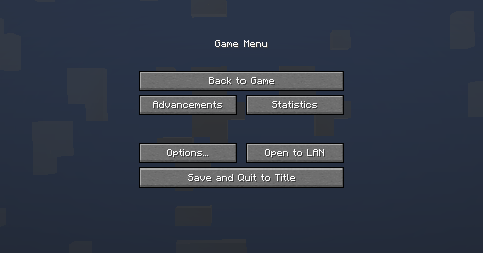 Чг мод меню 4.0 0. Меню игры майнкрафт. Minecraft Pause menu. ДДЛК меню игры ориг. Lancer Theme Pause menu.