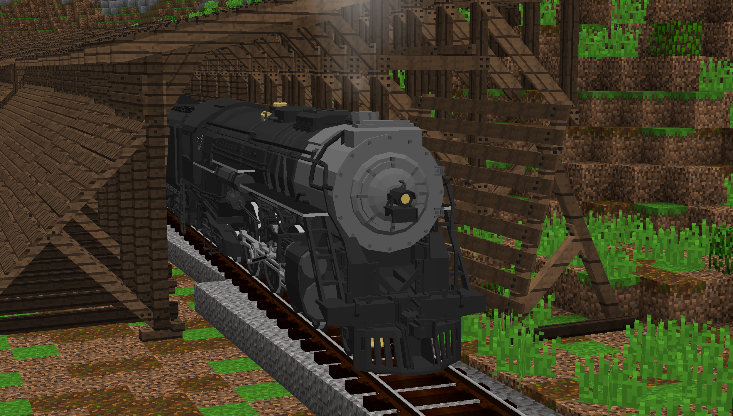 Minecraft create steam and rails фото 6