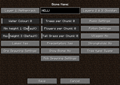 myBiomes (Make your own biomes + Disable the defaults)