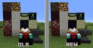 New Default Textures in older Versions + Better Beds, Iron Bars, Glass Pane, Rain Sounds, and more…