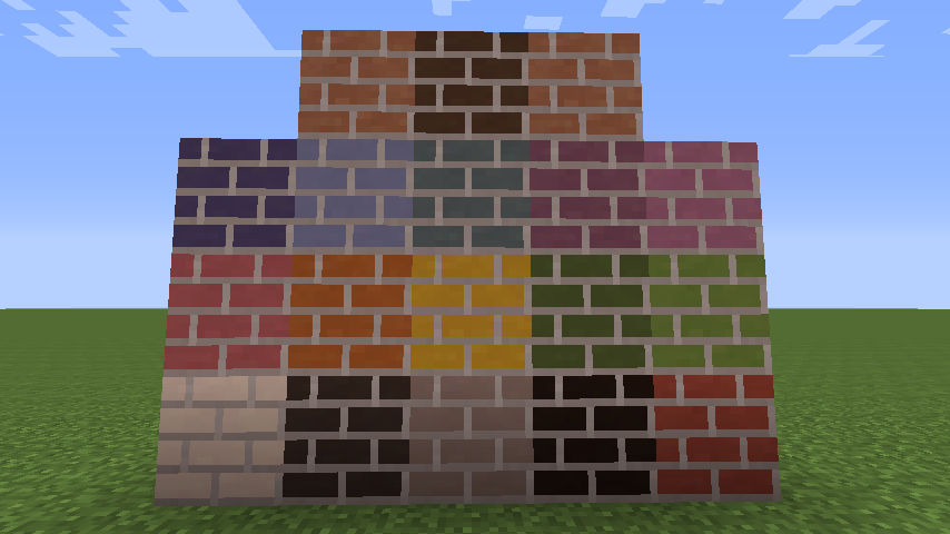 Stained Clay Bricks.