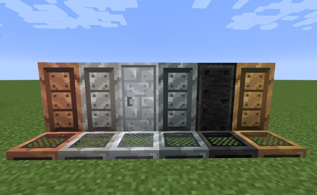Двери майнкрафт 1.7 10. Блоки 1.12.2. Майнкрафт 1.17-1.20 блок. Железная дверь Minecraft. Мод на металлические блоки.